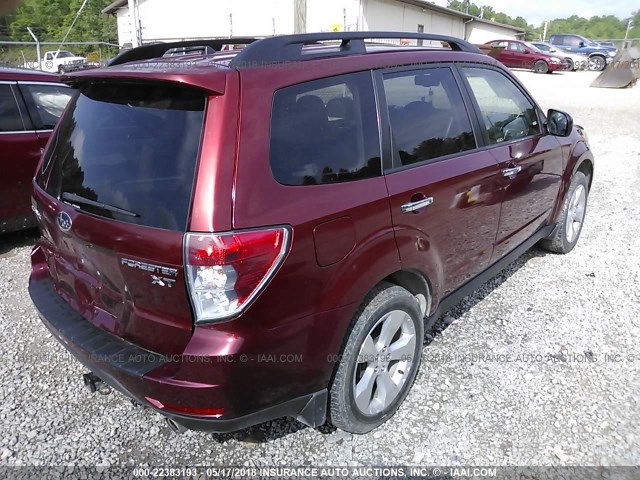 JF2SH66659H722483 - 2009 SUBARU FORESTER 2.5XT LIMITED RED photo 4