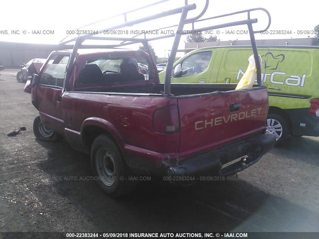 1GCCS14W128227519 - 2002 CHEVROLET S TRUCK S10 RED photo 3