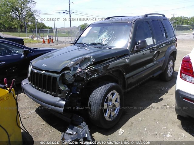 1J4GL48K47W657422 - 2007 JEEP LIBERTY SPORT GREEN photo 2