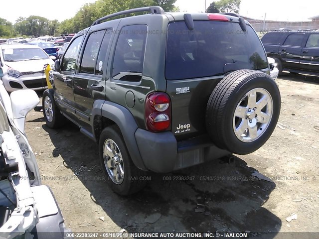 1J4GL48K47W657422 - 2007 JEEP LIBERTY SPORT GREEN photo 3