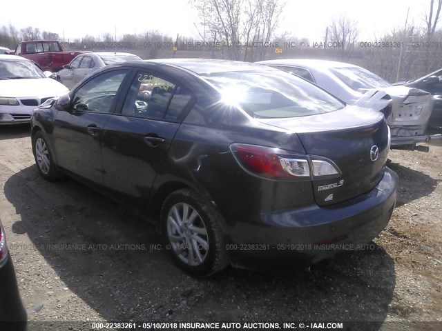 JM1BL1V76C1700129 - 2012 MAZDA 3 I GRAY photo 3