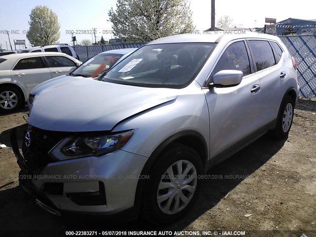 JN8AT2MT7HW389132 - 2017 NISSAN ROGUE S/SL/SV SILVER photo 2