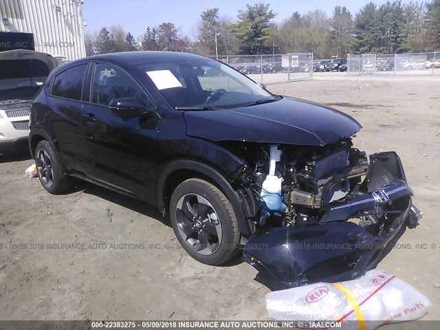 3CZRU6H54JM704497 - 2018 HONDA HR-V EX BLACK photo 1