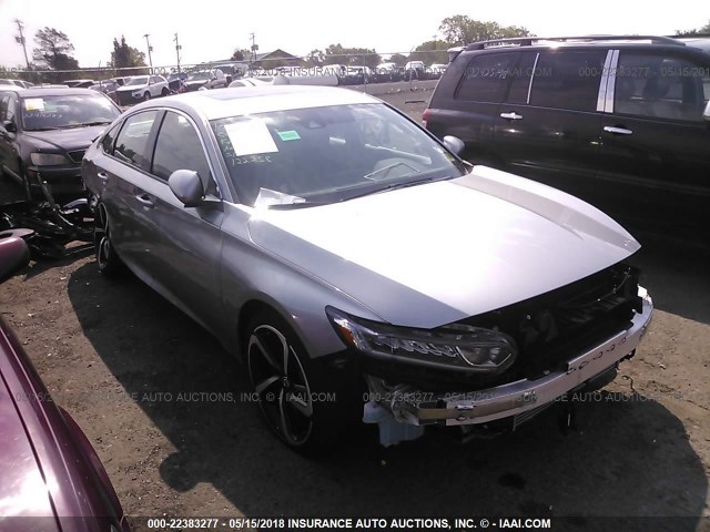 1HGCV2F39JA025701 - 2018 HONDA ACCORD SPORT SILVER photo 1