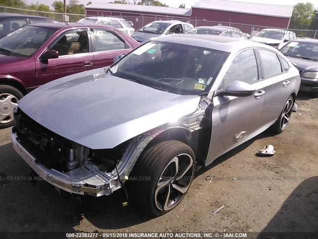 1HGCV2F39JA025701 - 2018 HONDA ACCORD SPORT 银色 照片 2