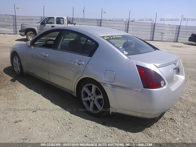 1N4BA41E66C806140 - 2006 NISSAN MAXIMA SE/SL SILVER photo 3