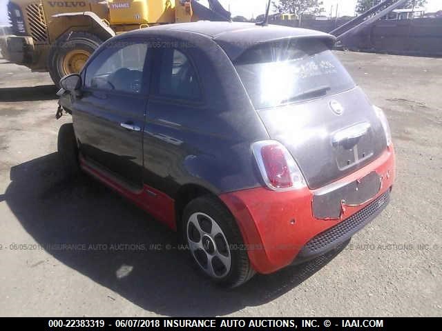 3C3CFFGE3FT709862 - 2015 FIAT 500 ELECTRIC GRAY photo 3