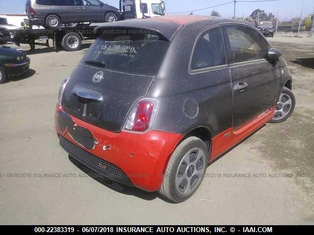 3C3CFFGE3FT709862 - 2015 FIAT 500 ELECTRIC GRAY photo 4