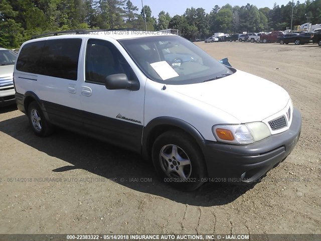 1GMDX03E12D132664 - 2002 PONTIAC MONTANA WHITE photo 1