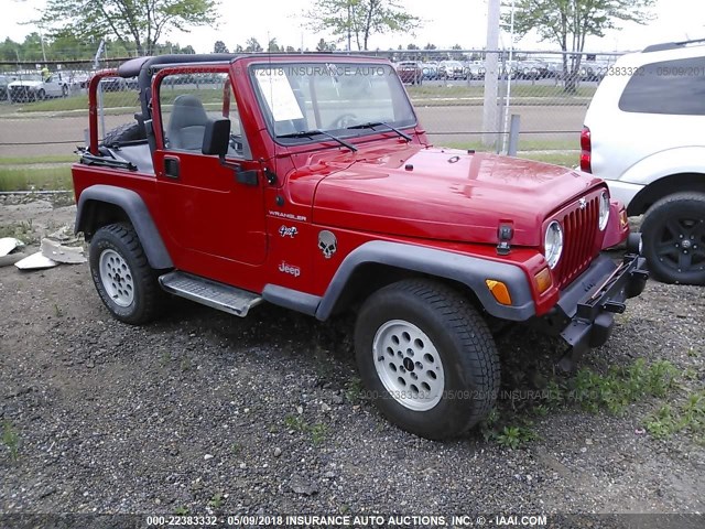 1J4FY29P7WP710618 - 1998 JEEP WRANGLER / TJ SE RED photo 1