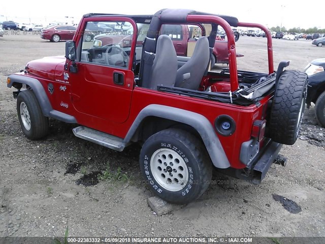 1J4FY29P7WP710618 - 1998 JEEP WRANGLER / TJ SE RED photo 3