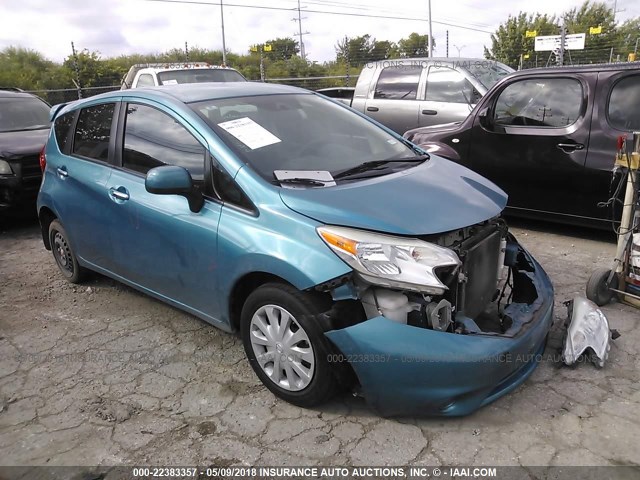 3N1CE2CP3EL357091 - 2014 NISSAN VERSA NOTE S/S PLUS/SV/SL TEAL photo 1