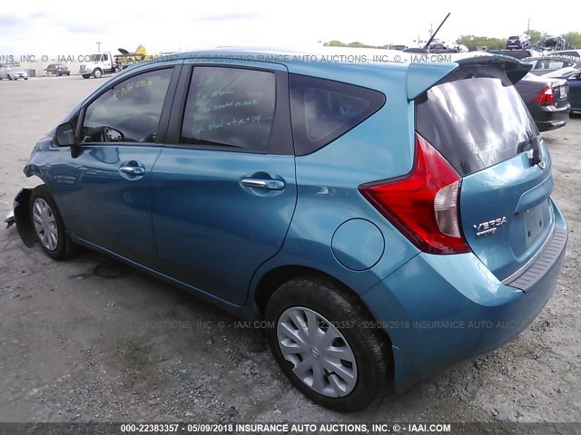3N1CE2CP3EL357091 - 2014 NISSAN VERSA NOTE S/S PLUS/SV/SL TEAL photo 3