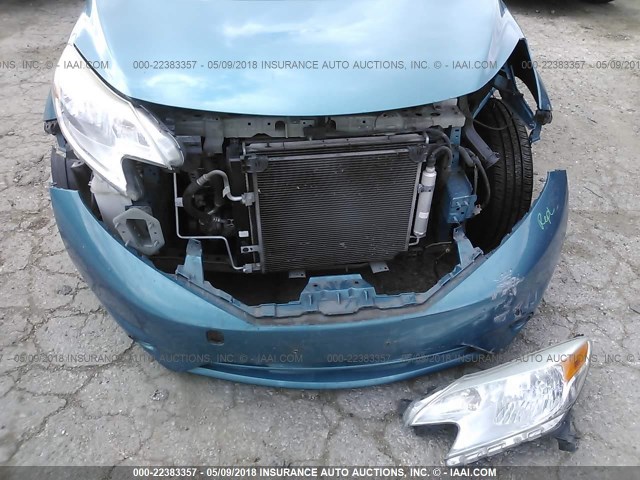 3N1CE2CP3EL357091 - 2014 NISSAN VERSA NOTE S/S PLUS/SV/SL TEAL photo 6