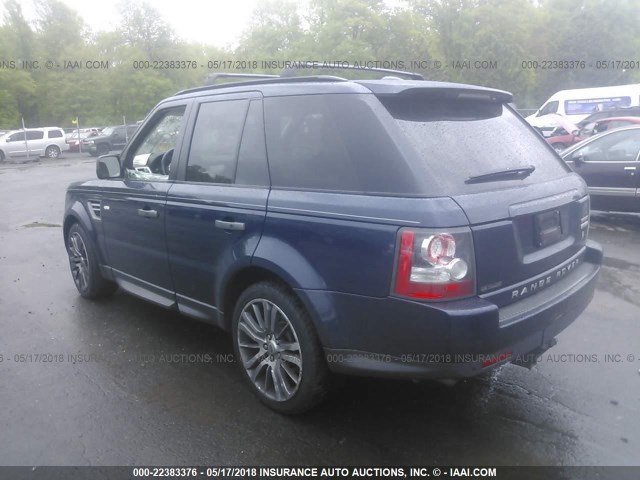 SALSK2D48BA295351 - 2011 LAND ROVER RANGE ROVER SPORT LUX BLUE photo 3