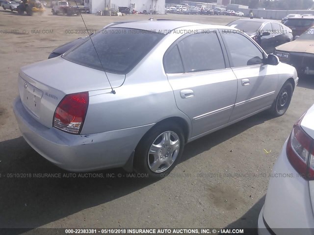 KMHDN46D16U314564 - 2006 HYUNDAI ELANTRA GLS/GT/LIMITED SILVER photo 4