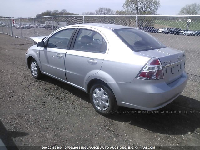 KL1TD56637B128491 - 2007 CHEVROLET AVEO LS GRAY photo 3