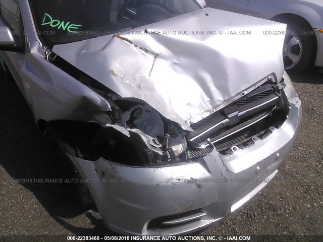 KL1TD56637B128491 - 2007 CHEVROLET AVEO LS GRAY photo 6