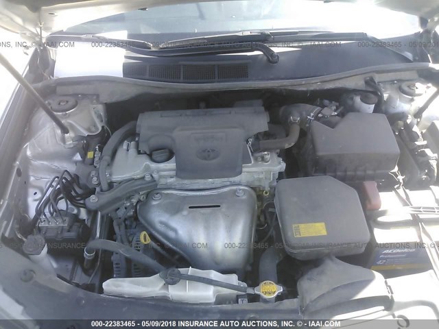 4T1BF1FK4CU032738 - 2012 TOYOTA CAMRY SE/LE/XLE SILVER photo 10