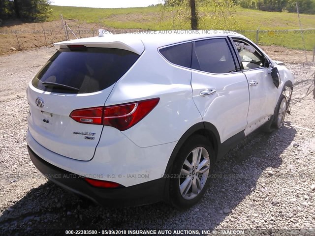 5XYZWDLAXDG060689 - 2013 HYUNDAI SANTA FE SPORT  WHITE photo 4