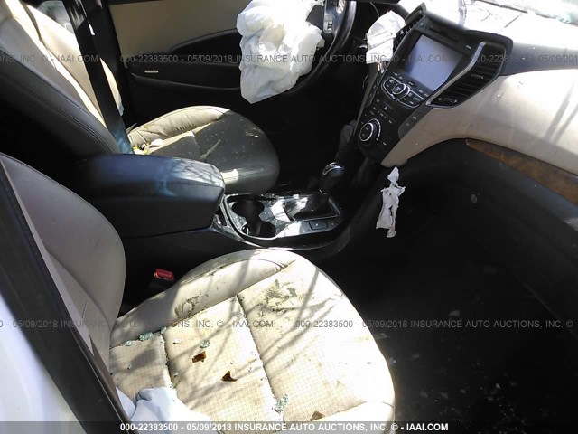 5XYZWDLAXDG060689 - 2013 HYUNDAI SANTA FE SPORT  WHITE photo 5