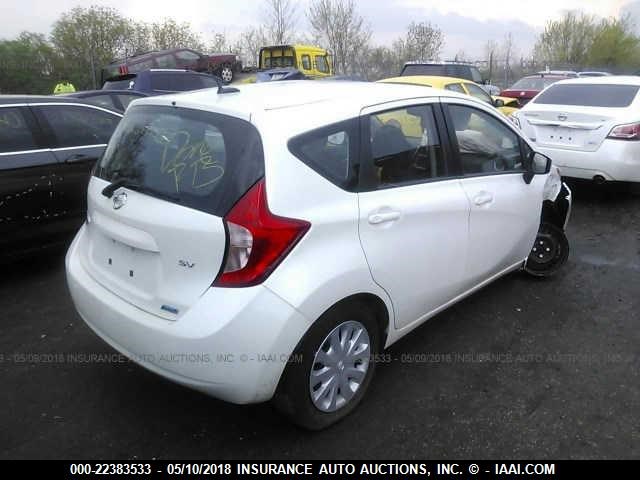 3N1CE2CP5GL366197 - 2016 NISSAN VERSA NOTE S/S PLUS/SV/SL/SR WHITE photo 4