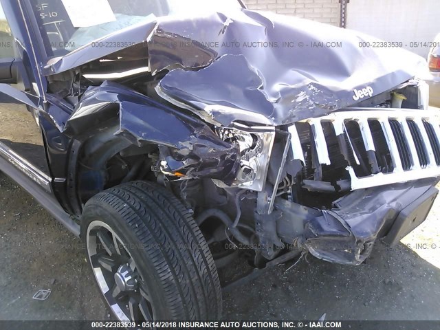 1J8HH58296C253526 - 2006 JEEP COMMANDER LIMITED BLUE photo 6