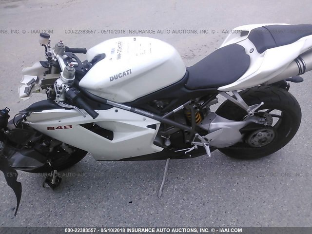 ZDM1XBGV08B002347 - 2008 DUCATI 848 WHITE photo 9