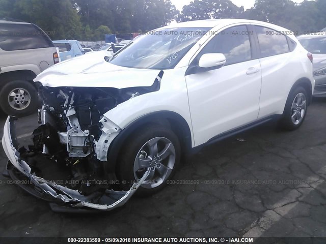 3CZRU5H51HM718068 - 2017 HONDA HR-V EX WHITE photo 2