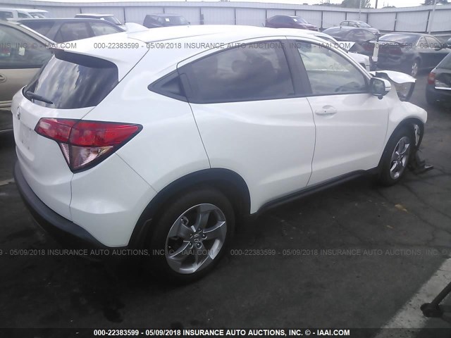 3CZRU5H51HM718068 - 2017 HONDA HR-V EX WHITE photo 4