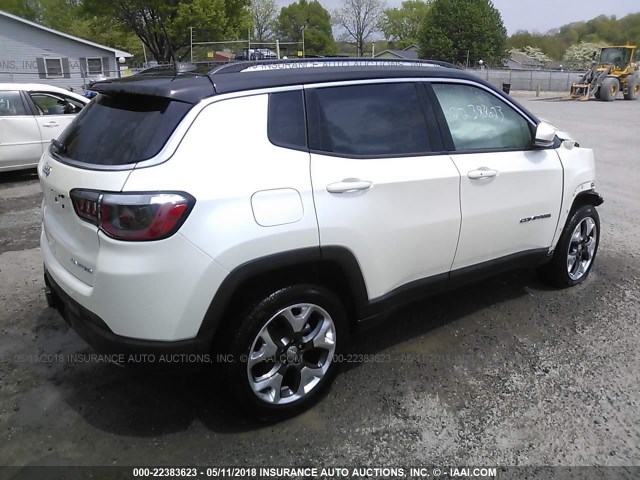 3C4NJDCB3JT100749 - 2018 JEEP COMPASS LIMITED WHITE photo 4