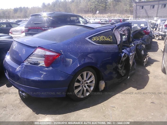 1HGCS2B81AA004917 - 2010 HONDA ACCORD EXL BLUE photo 4