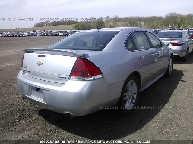 2G1WC5E33D1150625 - 2013 CHEVROLET IMPALA LTZ SILVER photo 4