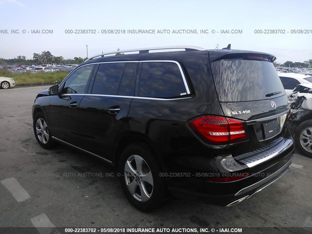 4JGDF6EE8JB057121 - 2018 MERCEDES-BENZ GLS 450 4MATIC BLACK photo 3