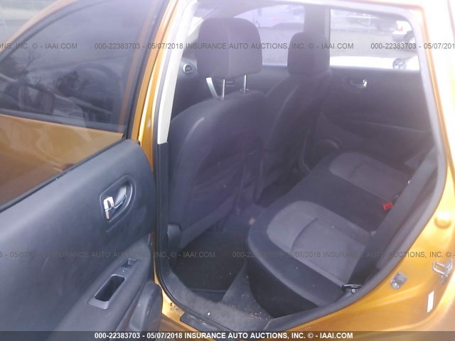 JN8AS58V18W105719 - 2008 NISSAN ROGUE S/SL ORANGE photo 8