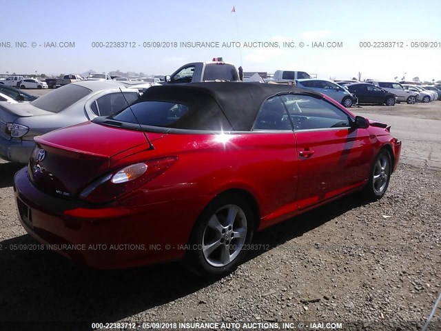 4T1FA38P46U091541 - 2006 TOYOTA CAMRY SOLARA SE/SLE Qırmızı foto 4