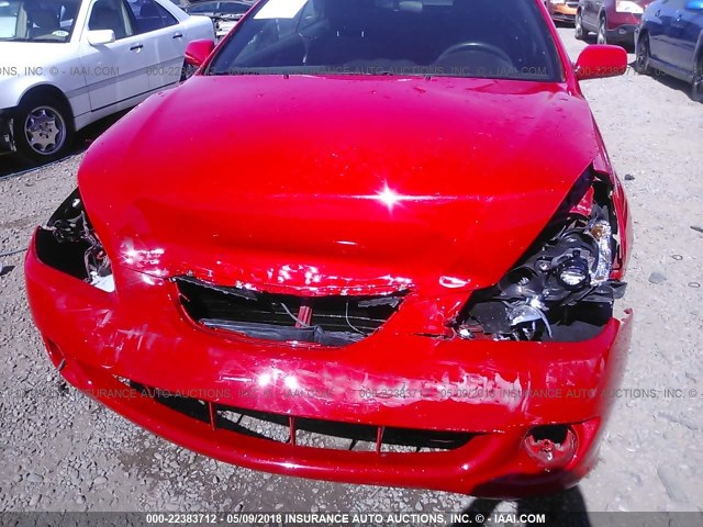 4T1FA38P46U091541 - 2006 TOYOTA CAMRY SOLARA SE/SLE RED photo 6