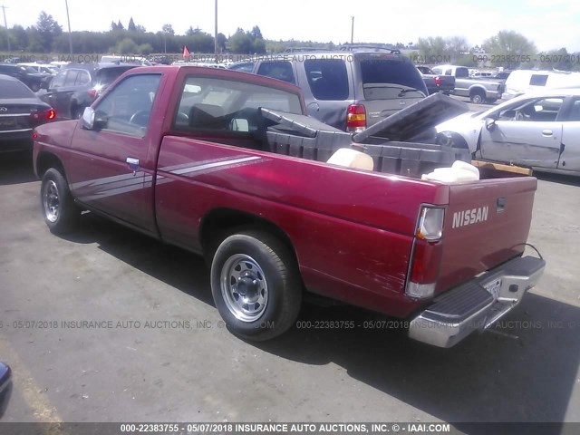 1N6SD11S3PC448015 - 1993 NISSAN TRUCK SHORT WHEELBASE BURGUNDY photo 3