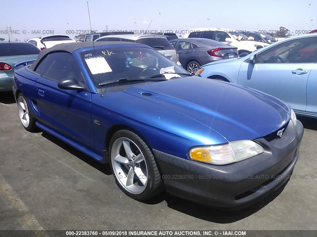 1FALP45T8SF222391 - 1995 FORD MUSTANG GT/GTS BLUE photo 1