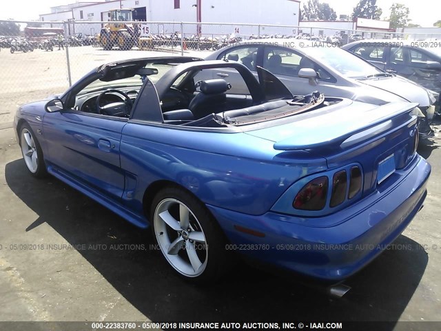 1FALP45T8SF222391 - 1995 FORD MUSTANG GT/GTS BLUE photo 3