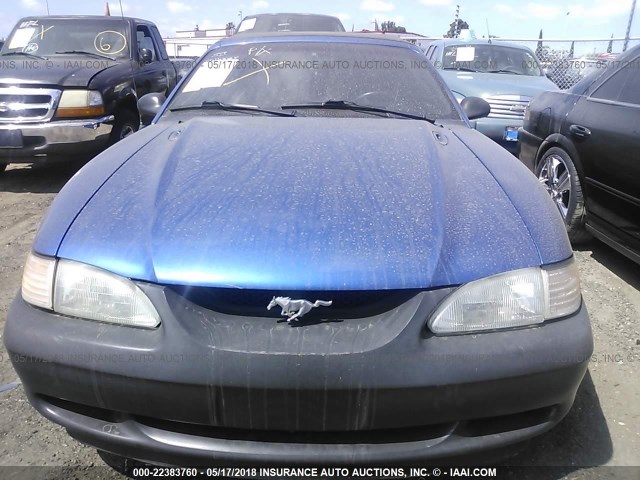 1FALP45T8SF222391 - 1995 FORD MUSTANG GT/GTS BLUE photo 6