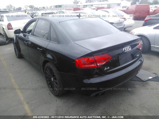 WAUBFAFL9CN000470 - 2012 AUDI A4 PREMIUM BLACK photo 3