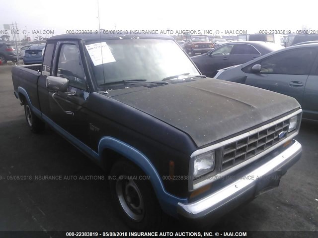 1FTCR14T0JPA65467 - 1988 FORD RANGER SUPER CAB BLUE photo 1