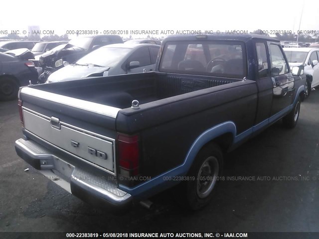 1FTCR14T0JPA65467 - 1988 FORD RANGER SUPER CAB BLUE photo 4