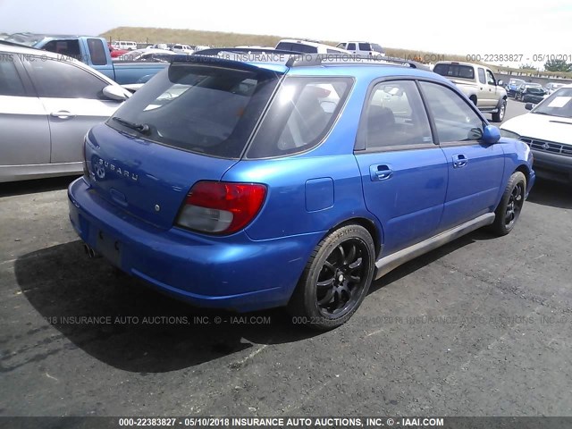 JF1GG29633G813282 - 2003 SUBARU IMPREZA WRX BLUE photo 4