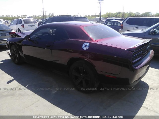 2C3CDZAG6JH111381 - 2018 DODGE CHALLENGER SXT RED photo 3