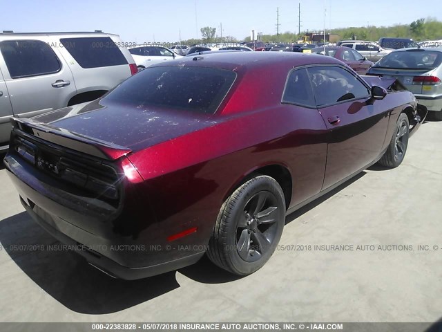 2C3CDZAG6JH111381 - 2018 DODGE CHALLENGER SXT RED photo 4