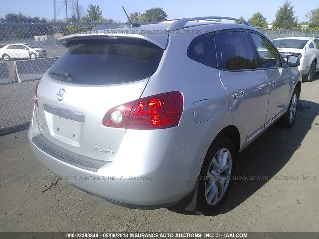 JN8AS5MVXBW669026 - 2011 NISSAN ROGUE S/SV/KROM SILVER photo 4