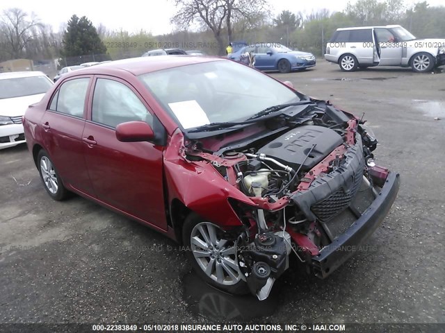 2T1BU4EE1AC290992 - 2010 TOYOTA COROLLA S/LE/XLE RED photo 1