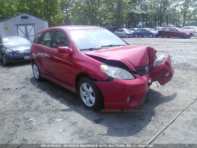 2T1LR30E35C550046 - 2005 TOYOTA COROLLA MATRIX XR RED photo 1